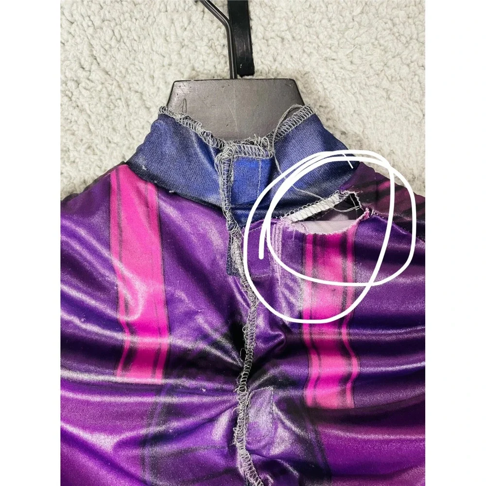 Disney Descendants 3 Mal Costume Jumpsuit Kids Size S/P (4-6X) Halloween - Picture 10 of 11